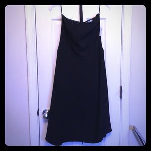 NWT little black strapless a line dress